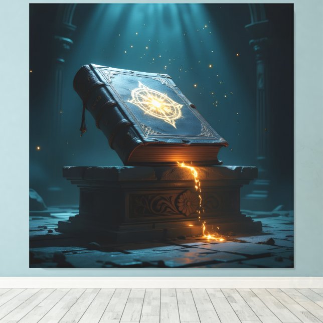 Lienzo Tempel des Wissens – Die ewige Bibliothek   (Insitu (piso de madera))