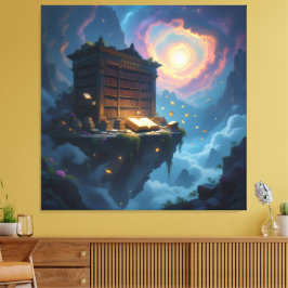 Lienzo Tempel des Wissens – Die ewige Bibliothek