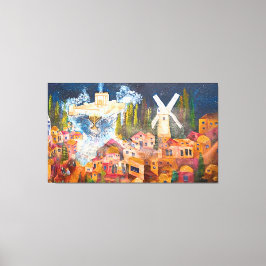 Lienzo Temple of Jerusalem in Hanukkah