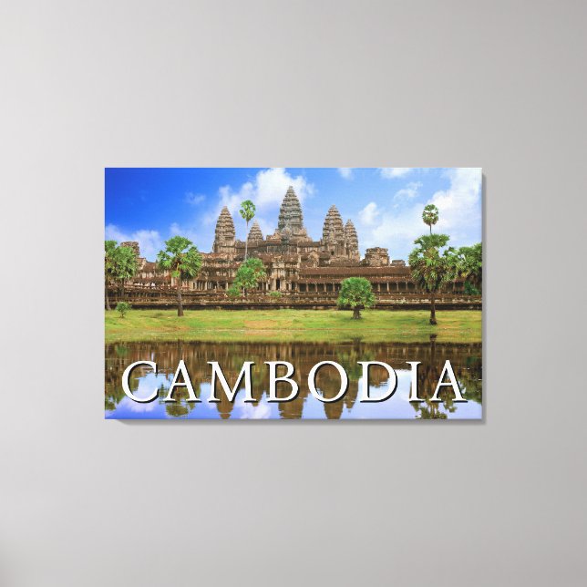 Lienzo Templo Angkor Wat | Kampuchea, Camboya (Anverso)