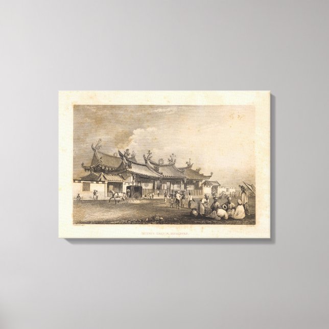 Lienzo Templo Chino, Singapur (Anverso)
