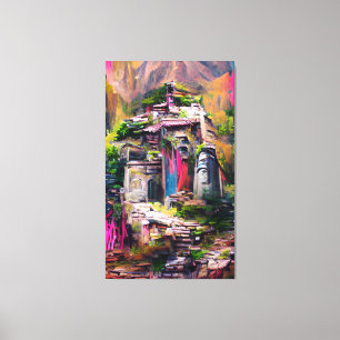 Lienzo Templo - Colorida pintura abstracta