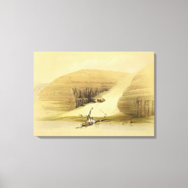 Lienzo Templo de Abu Simbel excavado, de "Egipto y Nu (Anverso)