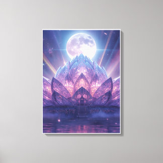 Lienzo Templo de Loto de Cristal Místico y Fantasías de L