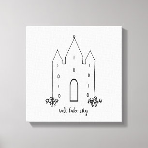 Lienzo templo de salt lake city utah simple moderno