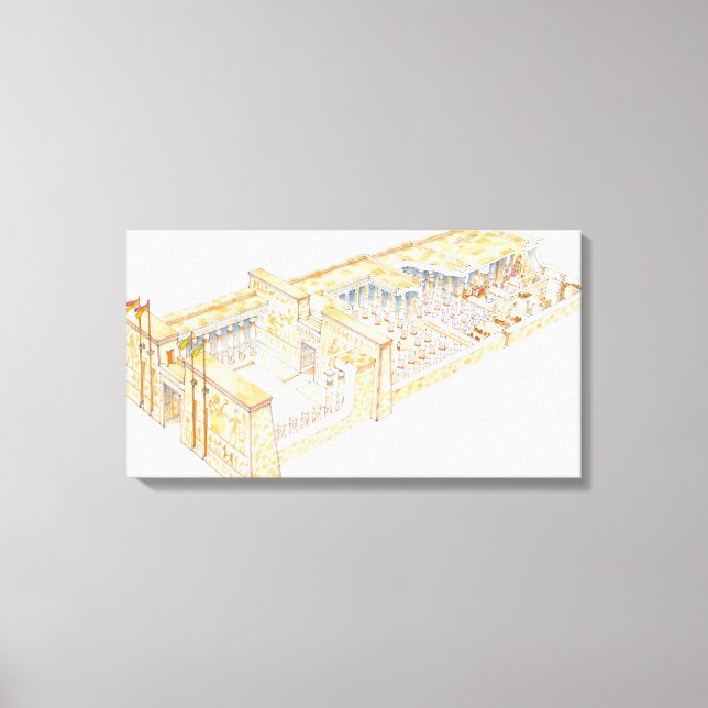 Lienzo Templo egipcio (Anverso)