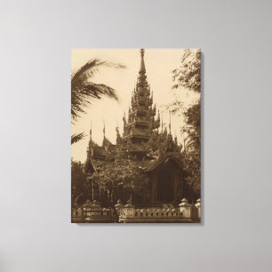 Lienzo Templo en Mandalay, Birmania, fin del siglo XIX