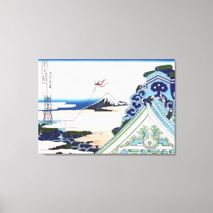 Lienzo Templo Honganji en Asakusa en Edo