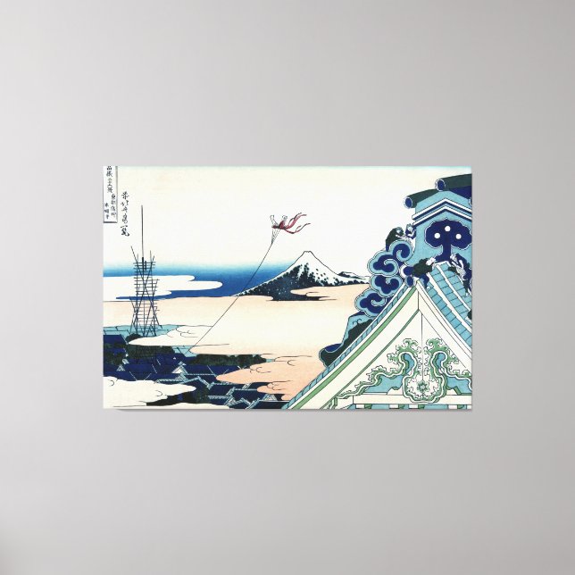 Lienzo Templo Honganji Vista de madera japonesa del monte (Anverso)