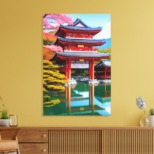 Lienzo Templo japonés