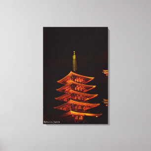 Lienzo Templo Sensoji Asakusa Japón Paisaje Viajes