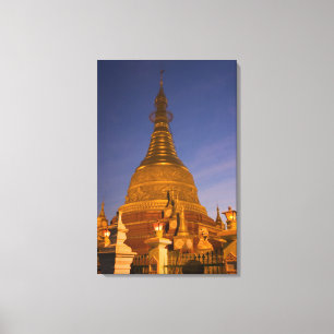 Lienzo Templo Shwe Myin Tin, crepúsculo, Make Tehi Lar,