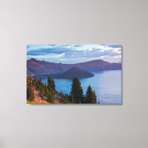 Lienzo Temprano por la mañana, lago Crater