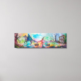 Lienzo TEMPTACIÓN Caballero oscuro y tesoro del diablo, a