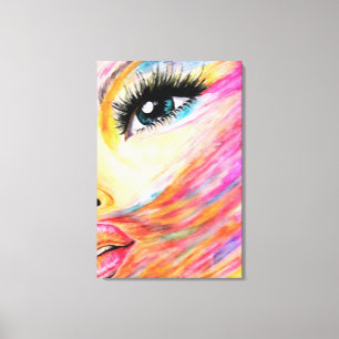 Lienzo Temptation Canvas Print Woman Face - Painting
