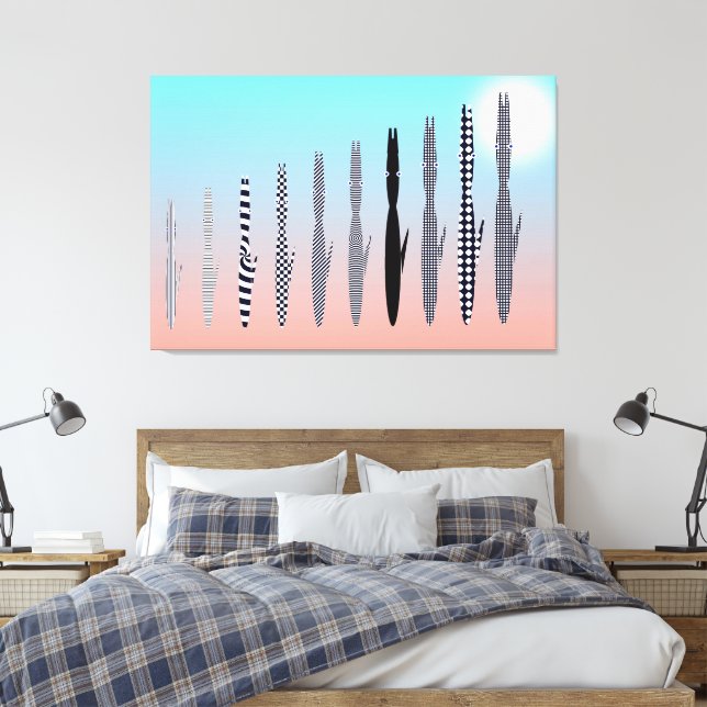 Lienzo Ten Cat's Geometric Pattern  (Insitu(Dormitorio))