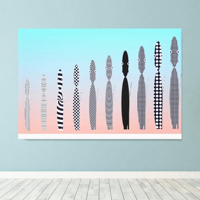 Lienzo Ten Cat's Geometric Pattern Design  (Insitu (piso de madera))