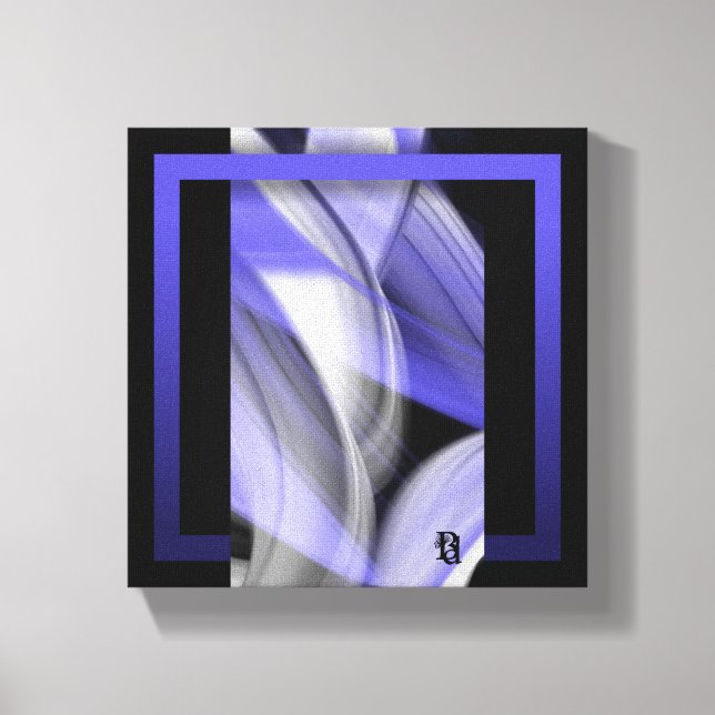 Lienzo Tendencia de la Luna de Lavender de 8 x 8" Resumen (Anverso)