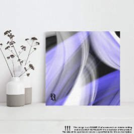 Lienzo Tendencia de la Luna de Lavender de 8 x 8" Resumen