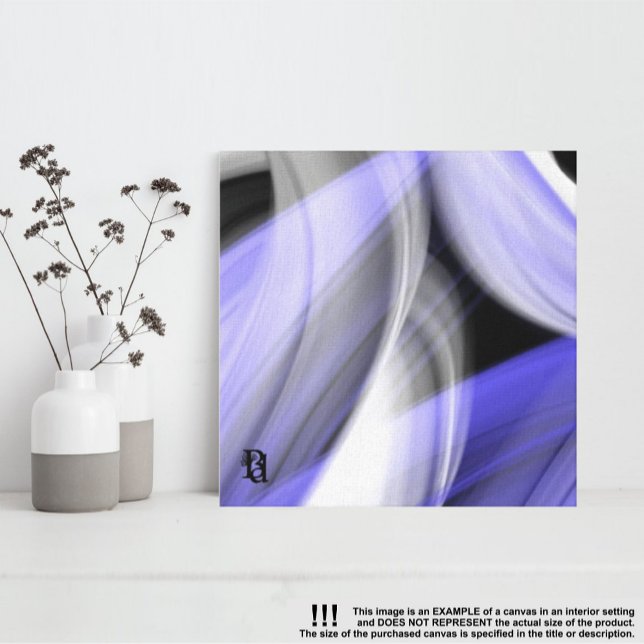 Lienzo Tendencia de la Luna de Lavender de 8 x 8" Resumen (Subido por el creador)