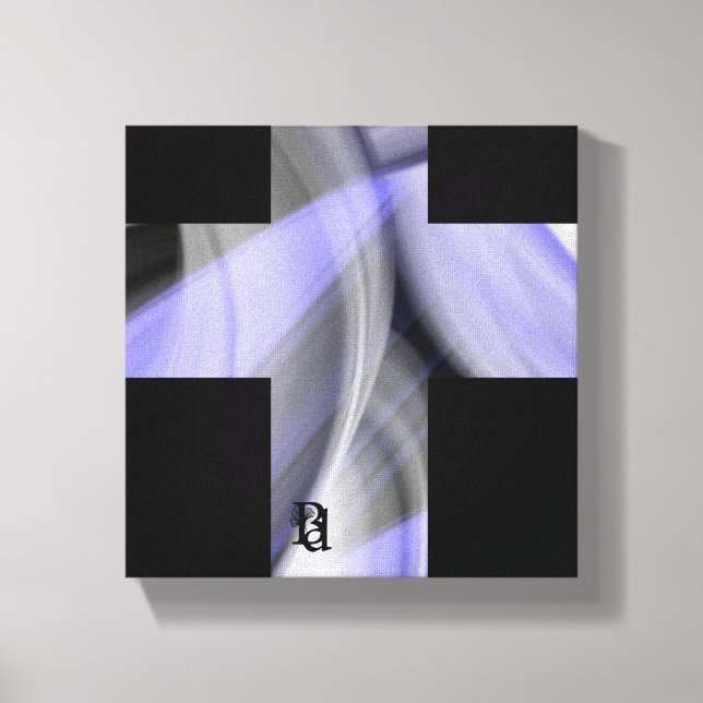 Lienzo Tendencia de la Luna de Lavender de 8 x 8" Resumen (Anverso)