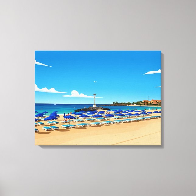 Lienzo Tenerife beach view canvas print (Anverso)