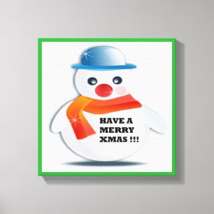 LIENZO "TENGAN UN FELIZ XMAS" SNOWMAN