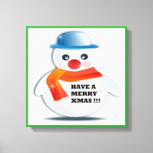 LIENZO "TENGAN UN FELIZ XMAS" SNOWMAN