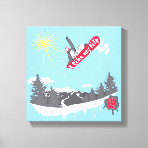 Lienzo "Tengo gusto lona de la snowboard de mi vida"