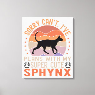 Lienzo Tengo planes con mi gato Sphynx