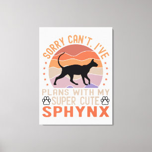 Lienzo Tengo planes con mi gato Sphynx