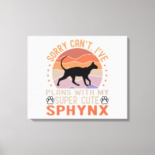 Lienzo Tengo planes con mi gato Sphynx