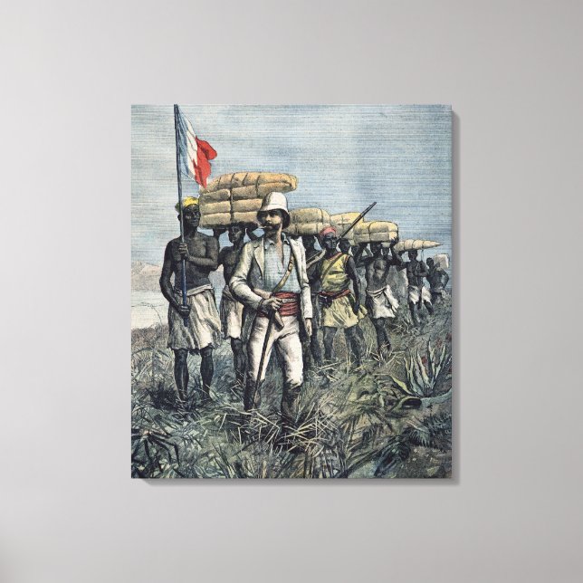 Lienzo Teniente Mizon en su misión de 1892 (Anverso)