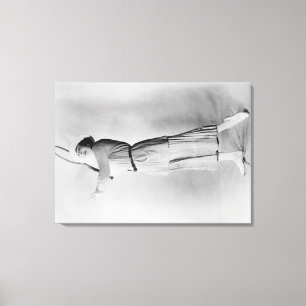 Lienzo Tenis de balanceo Raquet de la mujer