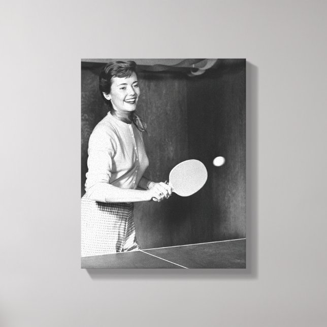 Lienzo Tenis de mesa para mujeres (Anverso)