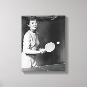 Lienzo Tenis de mesa para mujeres