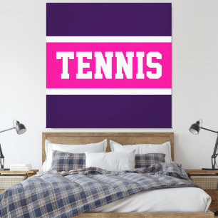 Lienzo TENIS Divertido Negrita Atlético Morado Rosa Blanc