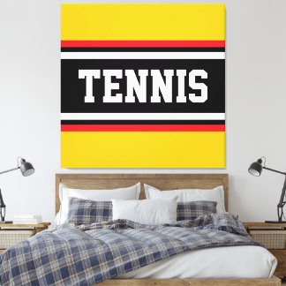 Lienzo TENIS Negrita Amarillo Brillante Rojo Negro Blanco