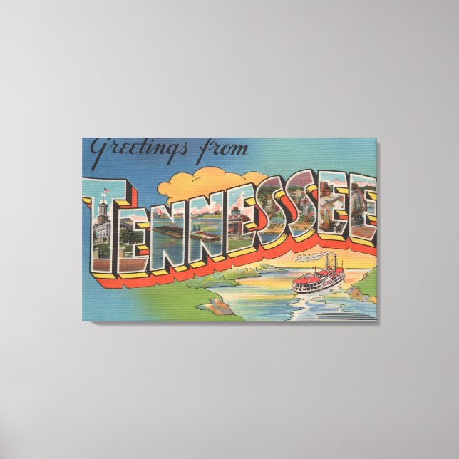 Lienzo Tennessee (Escenario de Riverboat) (Anverso)