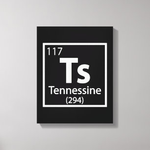 Lienzo Tennessine - Tabla periódica científica de Tenness