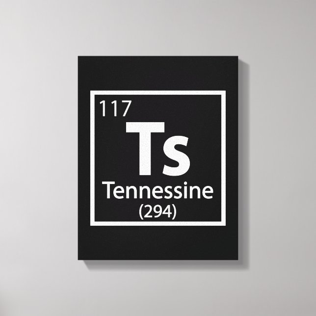 Lienzo Tennessine - Tabla periódica científica de Tenness (Anverso)