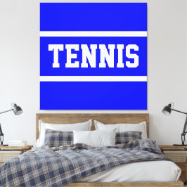 Lienzo TENNIS Athletic Bright Blue White Stripes