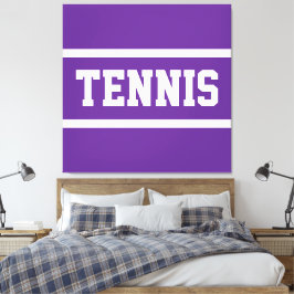 Lienzo TENNIS Fun Athletic Royal Purple White Stripes