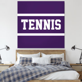 Lienzo TENNIS Fun Bold Athletic Deep Purple White Stripes