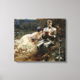 Lienzo Tentación de Sir Percival (caballero medieval)