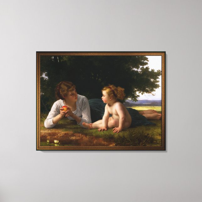 Lienzo Tentación de William Bouguereau (Anverso)