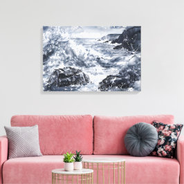 Lienzo Tentación en la costa galesa