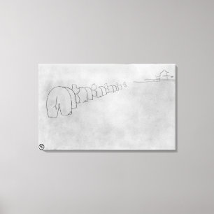 Lienzo Teoría de elefantes, 1896