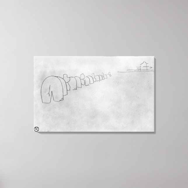 Lienzo Teoría de los elefantes, 1896 (Anverso)