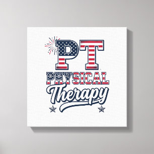 Lienzo Terapia Física Patriótica Diseño de Camiseta Vinta
